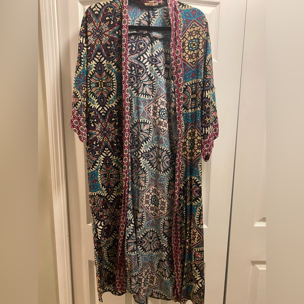 Long rayon kimono